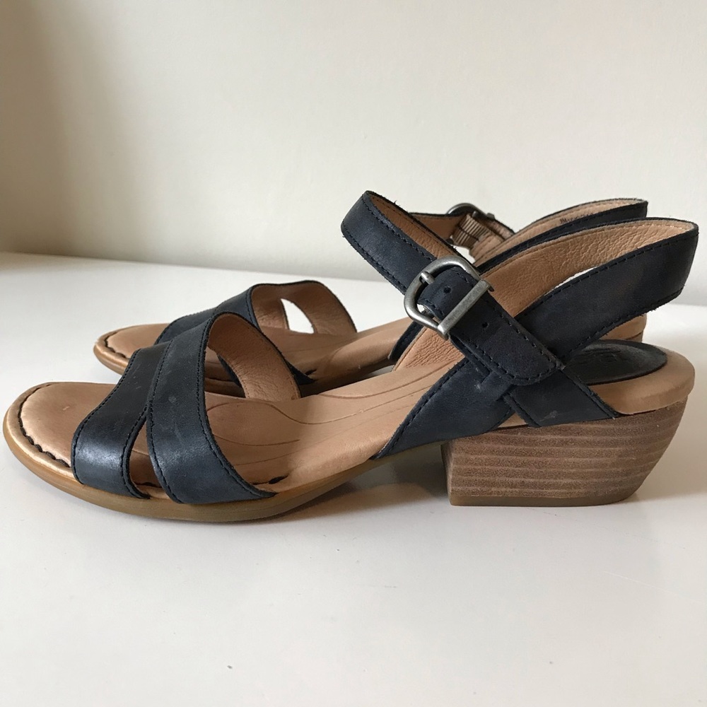 Born Black Leather Sandal